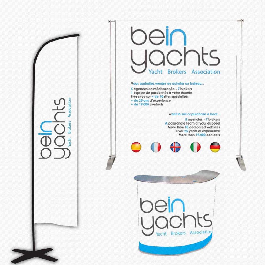 BE IN YACHTS PLV STAND